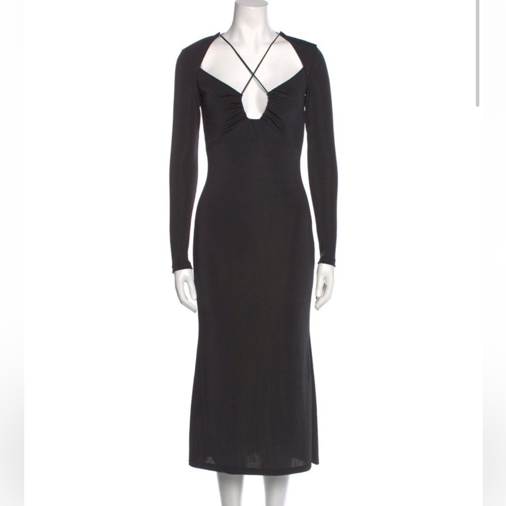 Jason Wu Black Long Sleeve Dress with Cutout
